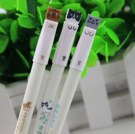 3pcs Cute ASF Cat Pens