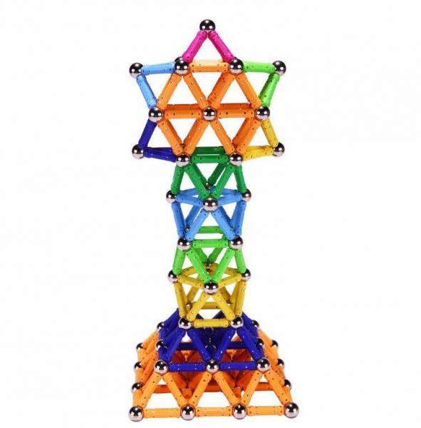 Large Magnet Toy Sticks & Metal Balls Magnetic Building Blocks Construction Toys - Image 3