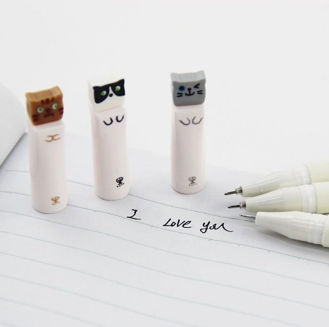 3pcs Cute ASF Cat Pens - Image 2