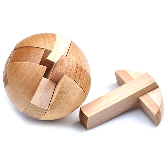 Wooden Puzzle Magic Ball Brain Teasers Game - Image 4