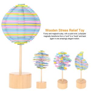 Solid Wooden Rotating Lollipop Fischer Series Creative Ornaments Decompression Toys Decompression Artifact