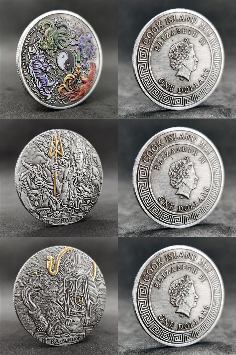 Egyptian Sun God Pharaoh Sea Goddess Commemorative Coins - Image 4