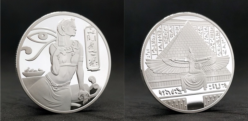 Egyptian Sun God Pharaoh Sea Goddess Commemorative Coins - Image 3