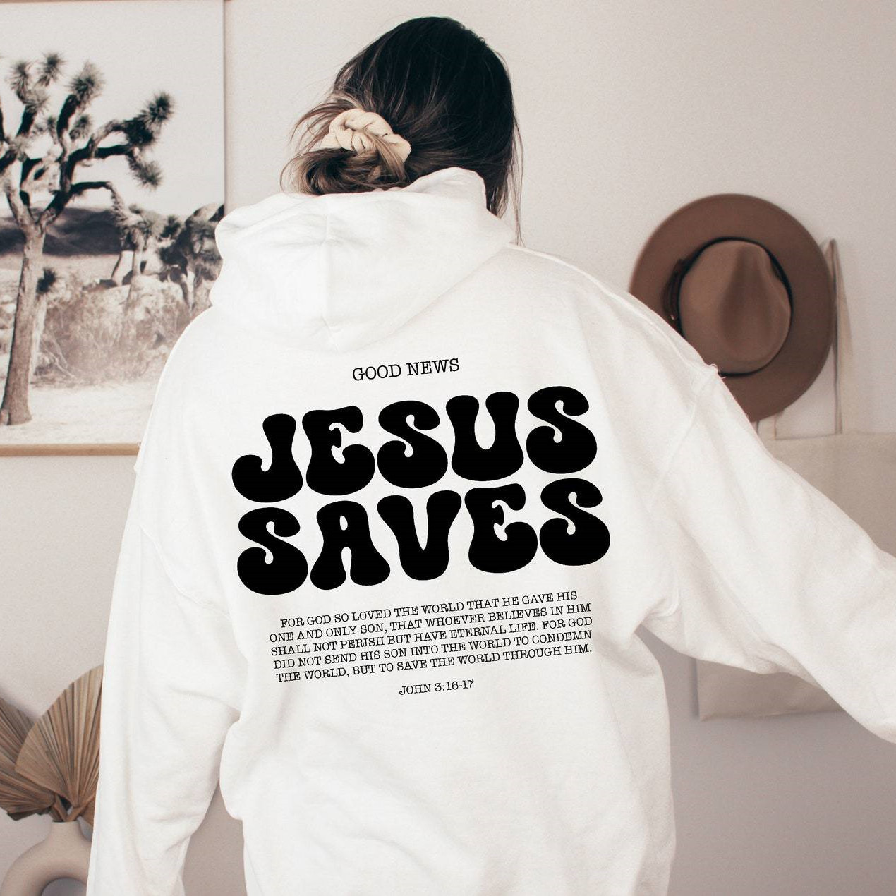 Jesus Saves Hoodie Bible Verses Sweater - Image 2