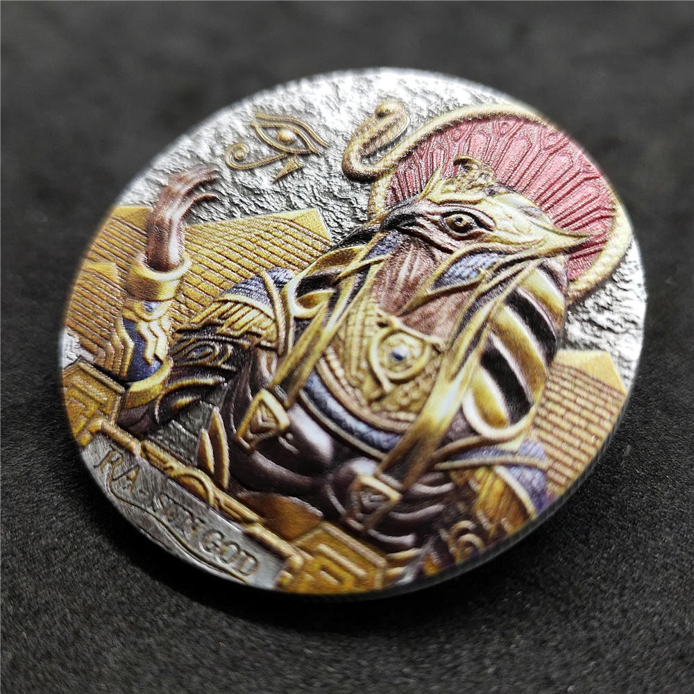 Egyptian Sun God Pharaoh Sea Goddess Commemorative Coins - Image 7